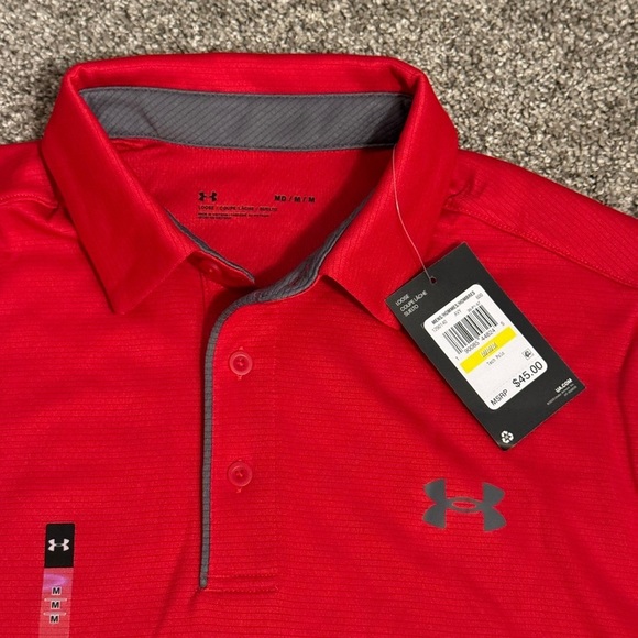NWT! Under Armour 1290140 Men's UA Tech Performance Loose-Fit Golf Polo Shirt - Picture 4 of 7